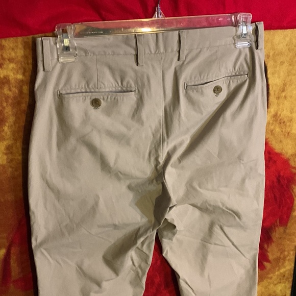 BANANA REPUBLIC-men’s beige pin stripe ‘KENTFIELD’ stretch chino dress pants - Picture 7 of 10